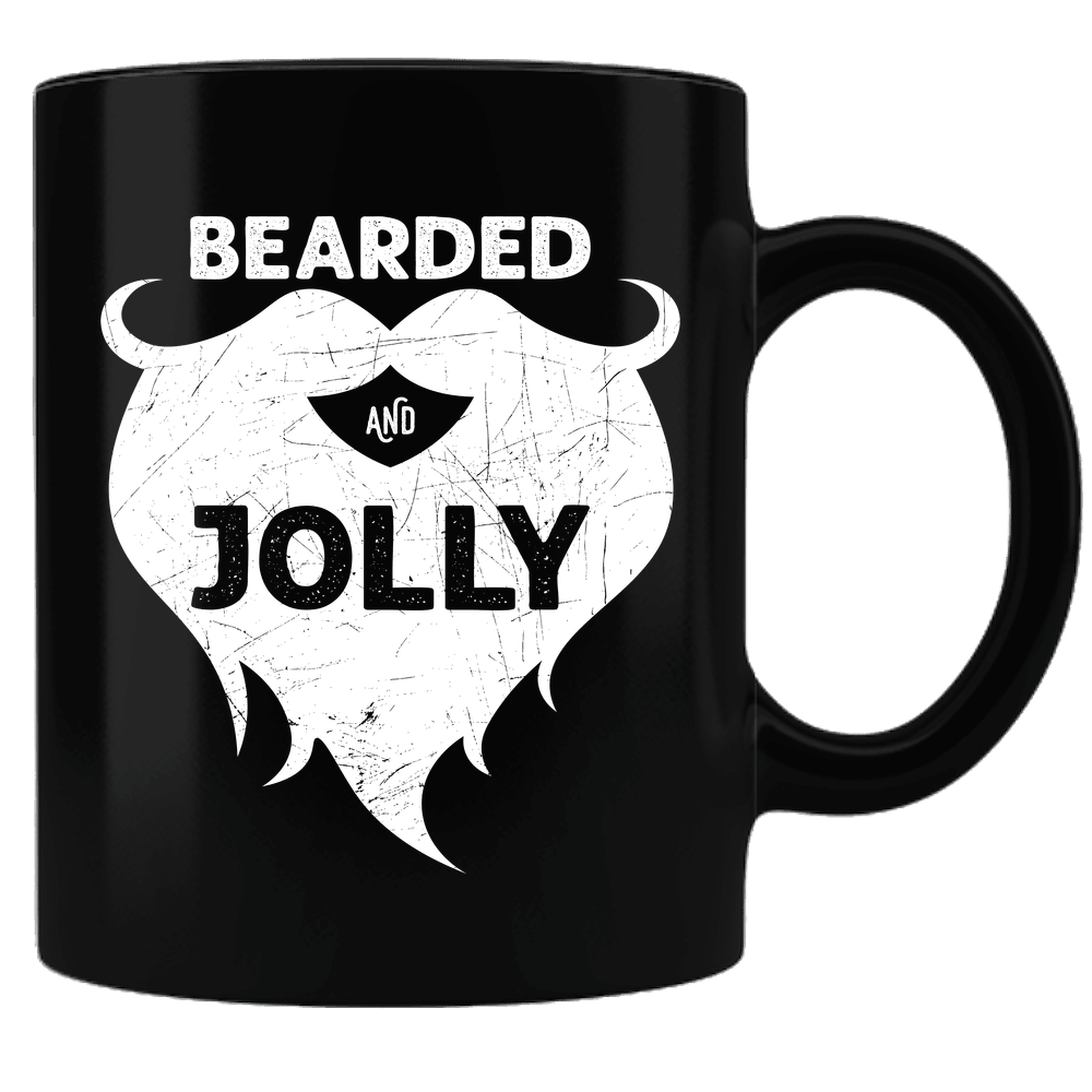 Designs by MyUtopia Shout Out:Bearded and Jolly Ceramic Black Coffee Mug,Default Title,Ceramic Coffee Mug