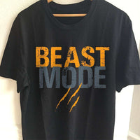 Load image into Gallery viewer, Designs by MyUtopia Shout Out:Beast Mode Adult Unisex Black T-Shirt,S / Black,Adult Unisex T-Shirt
