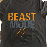Load image into Gallery viewer, Designs by MyUtopia Shout Out:Beast Mode Adult Unisex Black T-Shirt
