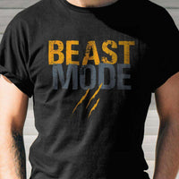 Load image into Gallery viewer, Designs by MyUtopia Shout Out:Beast Mode Adult Unisex Black T-Shirt
