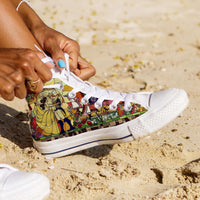 Load image into Gallery viewer, Designs by MyUtopia Shout Out:Beauty and the Beast Canvas High Top Shoes V2
