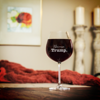 Load image into Gallery viewer, Designs by MyUtopia Shout Out:Because Trump Engraved 20 oz Wine Glass
