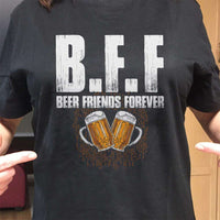 Load image into Gallery viewer, Designs by MyUtopia Shout Out:Beer Friends Forever Drinking Humor Unisex T-Shirt
