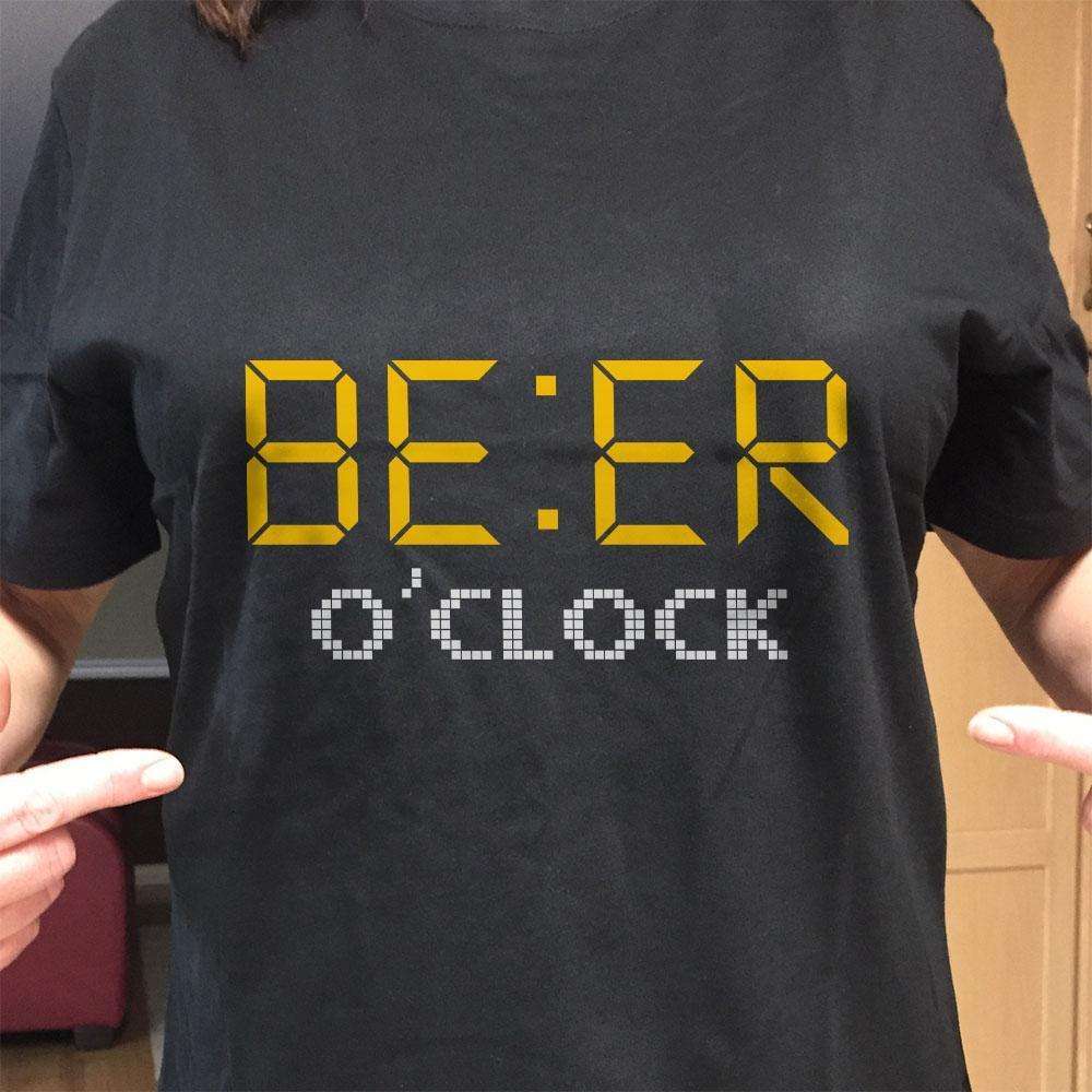 Designs by MyUtopia Shout Out:Beer o'Clock Drinking Humor Unisex T-Shirt