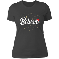 Load image into Gallery viewer, Designs by MyUtopia Shout Out:Believe - Ultra Cotton Ladies&#39; T-Shirt,Heavy Metal / X-Small,Ladies T-Shirts
