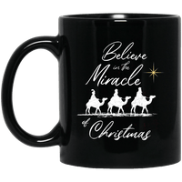 Load image into Gallery viewer, Designs by MyUtopia Shout Out:Believe in the Miracle - Ceramic Coffee Mug - Black,Black / 11 oz,Apparel
