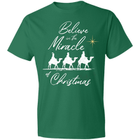 Load image into Gallery viewer, Designs by MyUtopia Shout Out:Believe in the Miracle - Lightweight T-Shirt,Kelly Green / S,Adult Unisex T-Shirt

