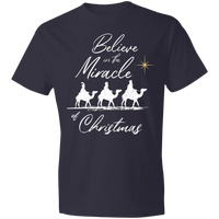 Load image into Gallery viewer, Designs by MyUtopia Shout Out:Believe in the Miracle - Lightweight T-Shirt,Navy / S,Adult Unisex T-Shirt
