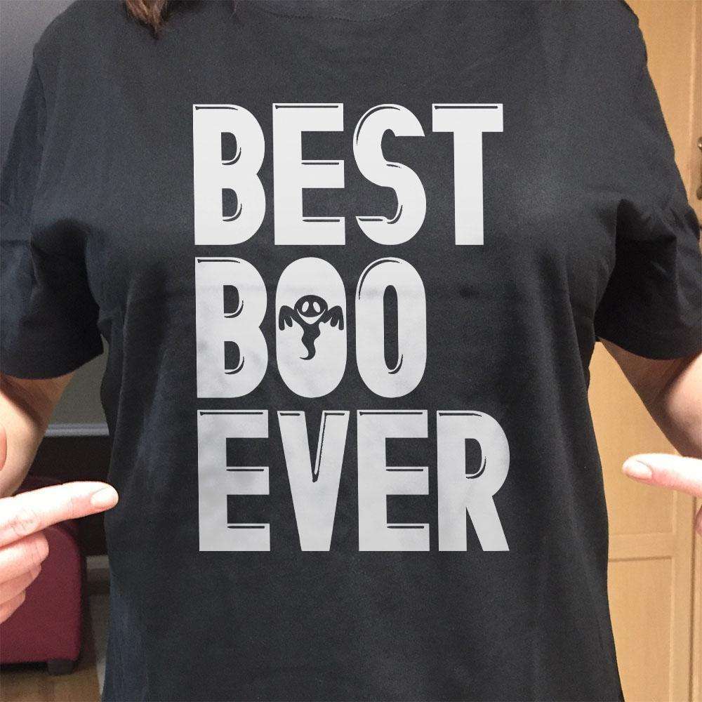 Designs by MyUtopia Shout Out:Best Boo Ever Adult Unisex Cotton Short Sleeve T-Shirt