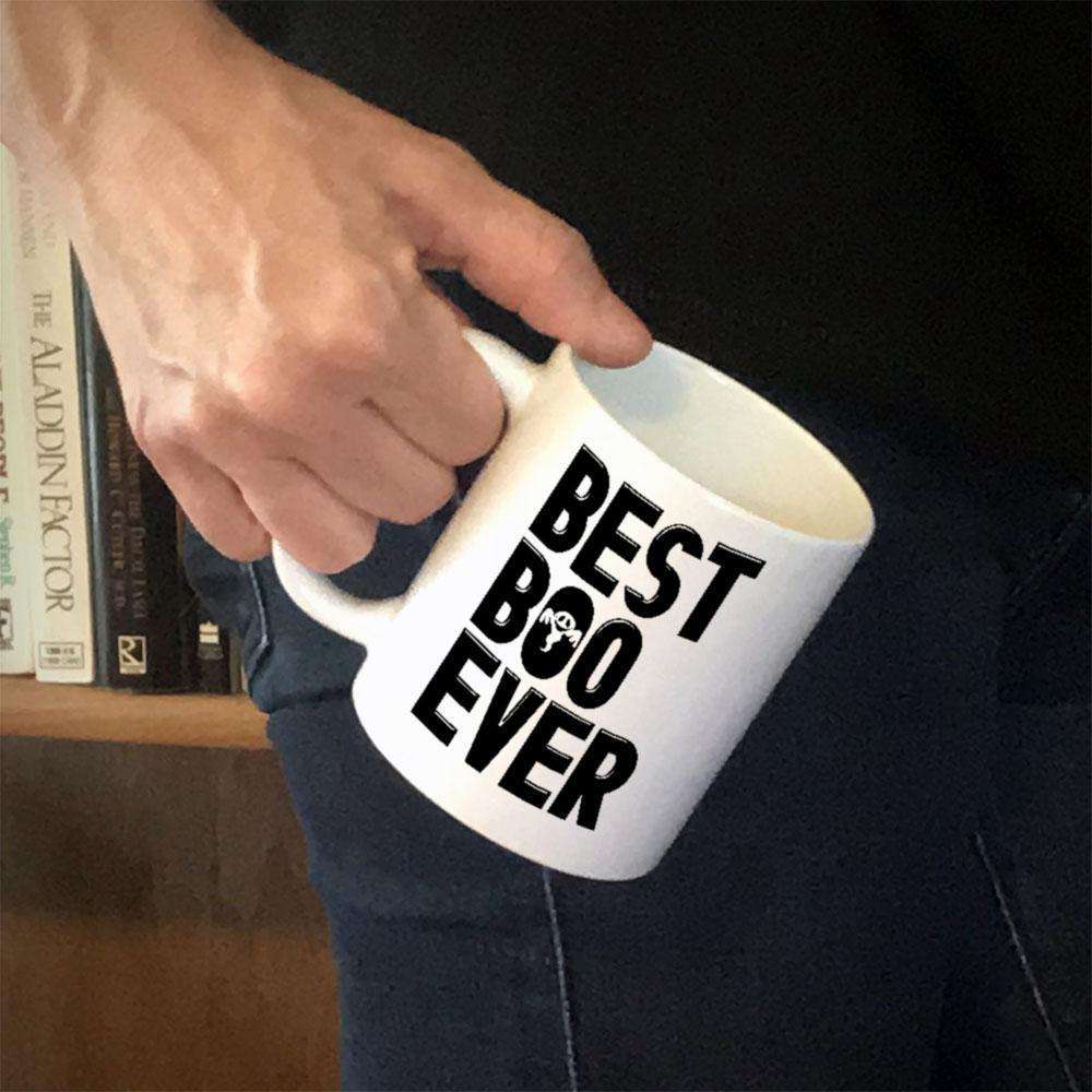Designs by MyUtopia Shout Out:Best Boo Ever White Ceramic Coffee Mug