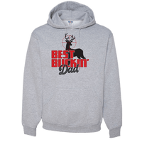 Load image into Gallery viewer, Designs by MyUtopia Shout Out:Best Bucking Dad Fathers Day Humorous Pullover Hoodie,Athletic Heather / S,Pullover Hoodie
