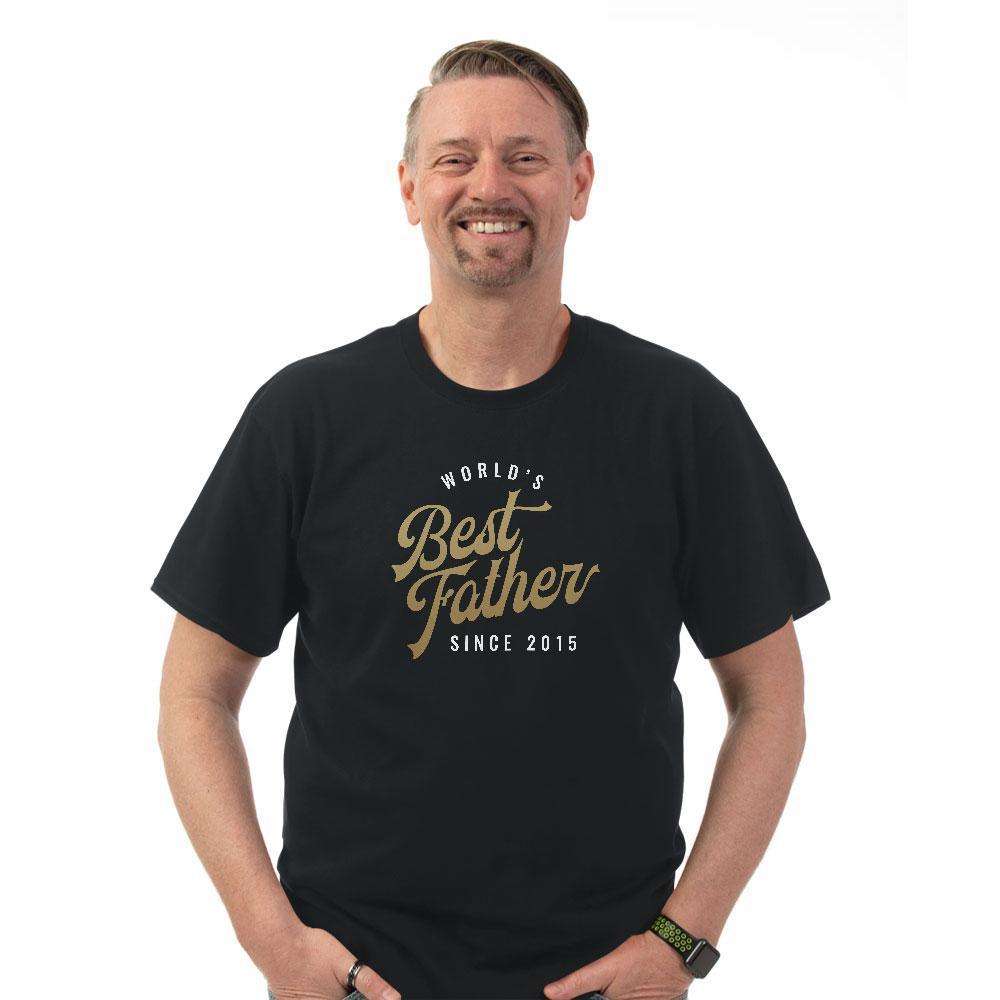 Designs by MyUtopia Shout Out:Best Father Since Personalized Adult Unisex T-Shirt