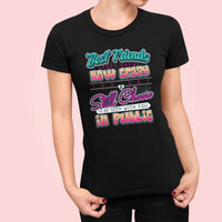 Load image into Gallery viewer, Designs by MyUtopia Shout Out:Best Friends They Know How Crazy You Are Ladies&#39; 100% Cotton T-Shirt,Black / X-Small,Ladies T-Shirts
