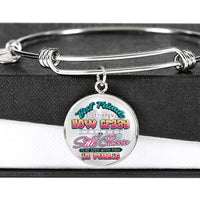 Load image into Gallery viewer, Designs by MyUtopia Shout Out:Best Friends They Know How Crazy You Are Personalized Engravable Keepsake Bangle Bracelet,Luxury Bangle (Silver) / No,Bracelets

