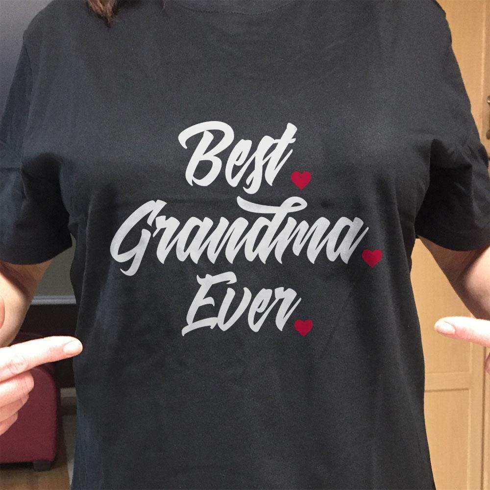 Designs by MyUtopia Shout Out:Best GrandMa Ever Adult Unisex Black T-Shirt