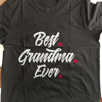 Load image into Gallery viewer, Designs by MyUtopia Shout Out:Best GrandMa Ever Adult Unisex Black T-Shirt
