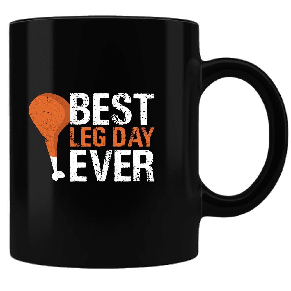 Designs by MyUtopia Shout Out:Best Leg Day Ever Black Ceramic Coffee Mug,Black,Ceramic Coffee Mug