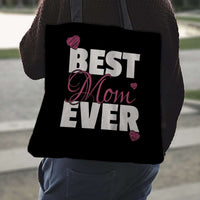 Load image into Gallery viewer, Designs by MyUtopia Shout Out:Best Mom Ever Fabric Totebag Reusable Shopping Tote
