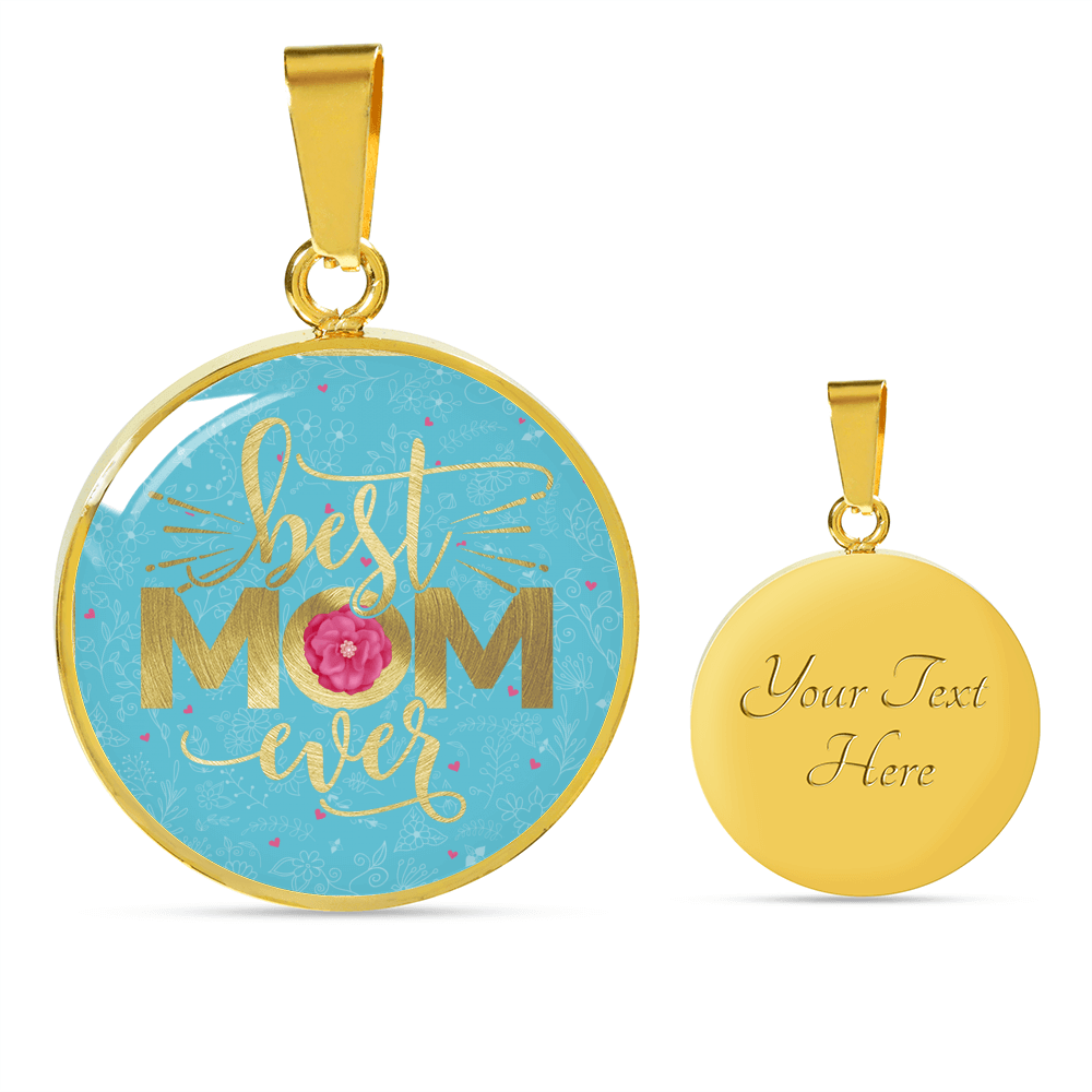 Designs by MyUtopia Shout Out:Best Mom Ever Liquid Glass Engravable Personalized Keepsake Necklace,Gold / Yes,Necklace