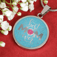 Load image into Gallery viewer, Designs by MyUtopia Shout Out:Best Mom Ever Liquid Glass Engravable Personalized Keepsake Necklace
