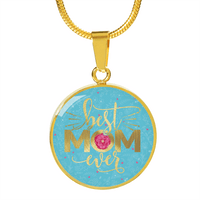 Load image into Gallery viewer, Designs by MyUtopia Shout Out:Best Mom Ever Liquid Glass Engravable Personalized Keepsake Necklace,Gold / No,Necklace
