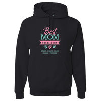 Load image into Gallery viewer, Designs by MyUtopia Shout Out:Best Mom Hands Down Personalized Adult Hoodie,Black / S,Pullover Hoodie
