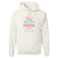 Load image into Gallery viewer, Designs by MyUtopia Shout Out:Best Mom Hands Down Personalized Adult Hoodie,White / S,Pullover Hoodie
