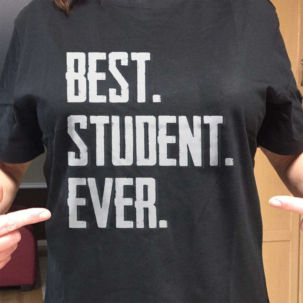 Designs by MyUtopia Shout Out:Best Student Ever Adult Unisex Black T-Shirt