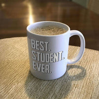 Load image into Gallery viewer, Designs by MyUtopia Shout Out:Best Student Ever White Ceramic Coffee Mug
