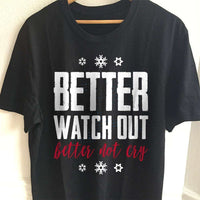 Load image into Gallery viewer, Designs by MyUtopia Shout Out:Better Watch Out Better Not Cry Adult Unisex T-Shirt
