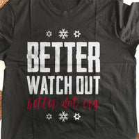 Load image into Gallery viewer, Designs by MyUtopia Shout Out:Better Watch Out Better Not Cry Adult Unisex T-Shirt
