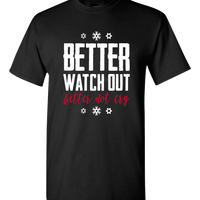 Load image into Gallery viewer, Designs by MyUtopia Shout Out:Better Watch Out Better Not Cry Adult Unisex T-Shirt,S / Black,Adult Unisex T-Shirt
