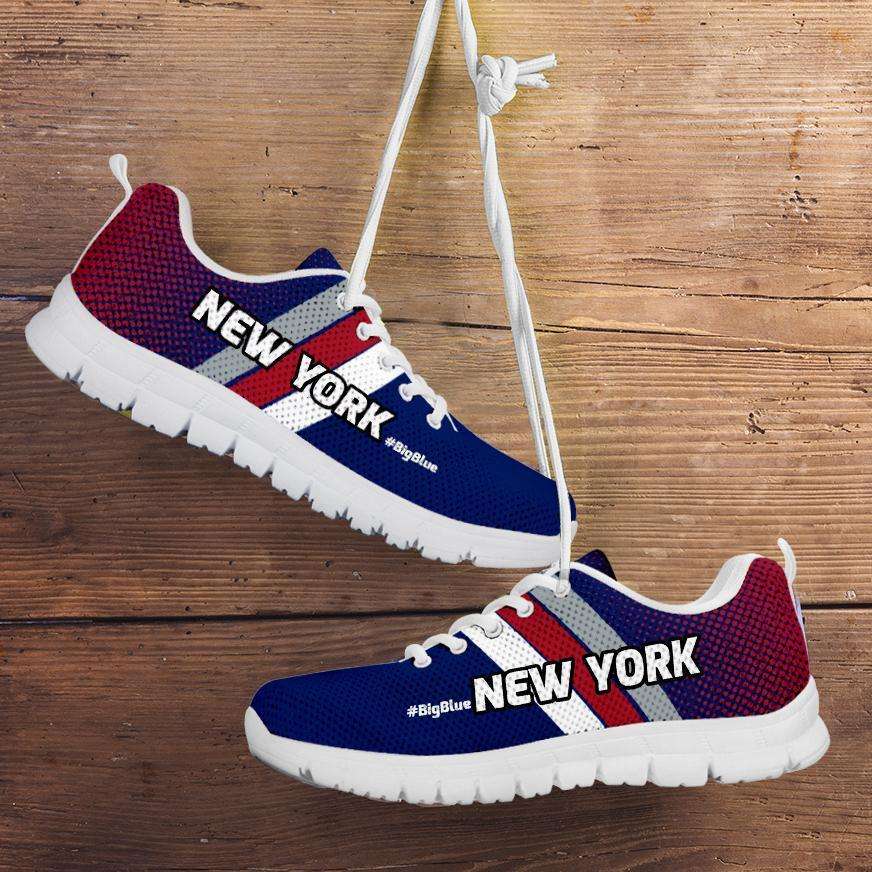 Designs by MyUtopia Shout Out:#BigBlue New York Fan Running Shoes v2,Kid's / 11 CHILD (EU28) / Blue/Red,Running Shoes
