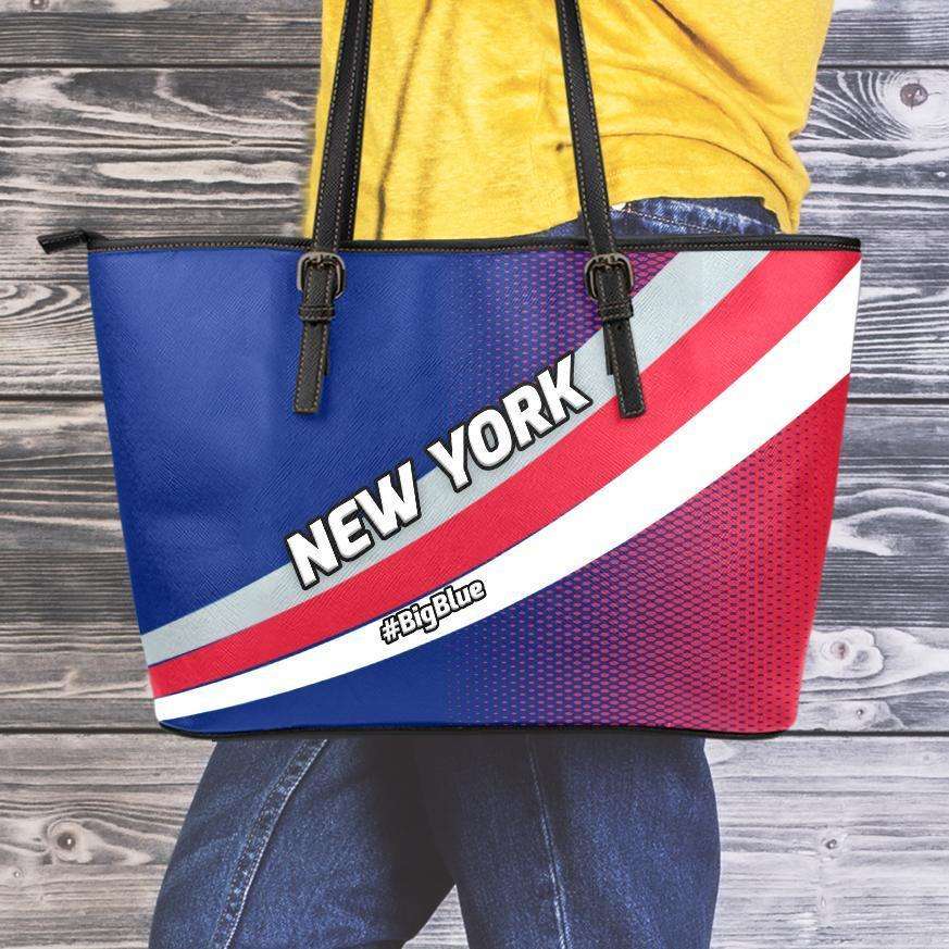 Designs by MyUtopia Shout Out:#BigBlue New York Giants Fan Faux Leather Totebag Purse,Medium (10 x 16 x 5) Inches / Red/Blue,tote bag purse