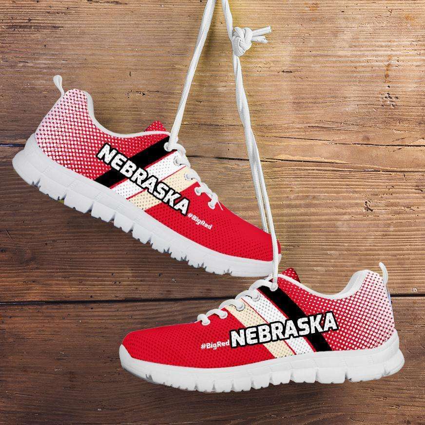 Designs by MyUtopia Shout Out:#BigRed Nebraska Fan Running Shoes