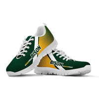 Load image into Gallery viewer, Designs by MyUtopia Shout Out:#BISONPRIDE North Dakota Fan Running Shoes,Kid&#39;s / 11 CHILD (EU28) / Green/Yellow,Running Shoes
