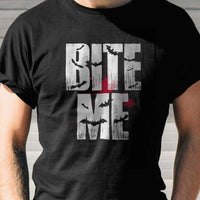 Load image into Gallery viewer, Designs by MyUtopia Shout Out:Bite Me Adult Unisex Black T-Shirt
