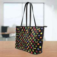 Load image into Gallery viewer, Designs by MyUtopia Shout Out:Bitmap Fruit All Over Print Faux Leather Totebag Purse
