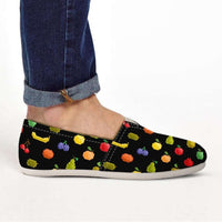 Load image into Gallery viewer, Designs by MyUtopia Shout Out:Bitmap Fruit Casual Canvas Slip on Shoes Women&#39;s Flats
