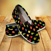 Load image into Gallery viewer, Designs by MyUtopia Shout Out:Bitmap Fruit Casual Canvas Slip on Shoes Women&#39;s Flats
