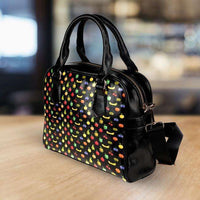 Load image into Gallery viewer, Designs by MyUtopia Shout Out:Bitmap Fruit Faux Leather Handbag with Shoulder Strap
