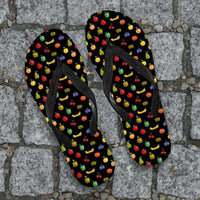 Load image into Gallery viewer, Designs by MyUtopia Shout Out:Bitmap Fruit Flip Flops

