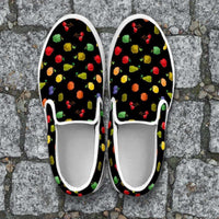 Load image into Gallery viewer, Designs by MyUtopia Shout Out:Bitmap Fruit Slip-on Shoes
