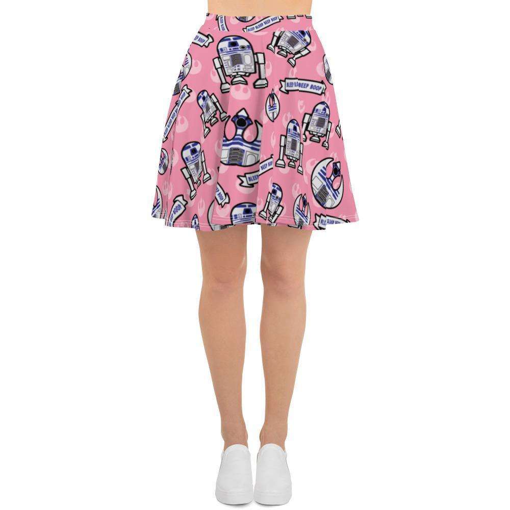 Designs by MyUtopia Shout Out:Bleep Bloop Inspired by RD-D2 Skater Skirt,XS,