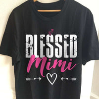 Load image into Gallery viewer, Designs by MyUtopia Shout Out:Blessed Mimi Adult Unisex Black T-Shirt,S / Black,Adult Unisex T-Shirt

