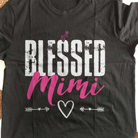Load image into Gallery viewer, Designs by MyUtopia Shout Out:Blessed Mimi Adult Unisex Black T-Shirt
