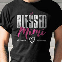 Load image into Gallery viewer, Designs by MyUtopia Shout Out:Blessed Mimi Adult Unisex Black T-Shirt

