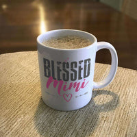 Load image into Gallery viewer, Designs by MyUtopia Shout Out:Blessed Mimi White Ceramic Coffee Mug

