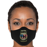 Load image into Gallery viewer, Designs by MyUtopia Shout Out:Blessed to be a Desert Storm Veteran Fitted Fabric Face Mask with Adjustable Ear Loops
