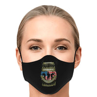 Load image into Gallery viewer, Designs by MyUtopia Shout Out:Blessed to be a Desert Storm Veteran Fitted Fabric Face Mask with Adjustable Ear Loops

